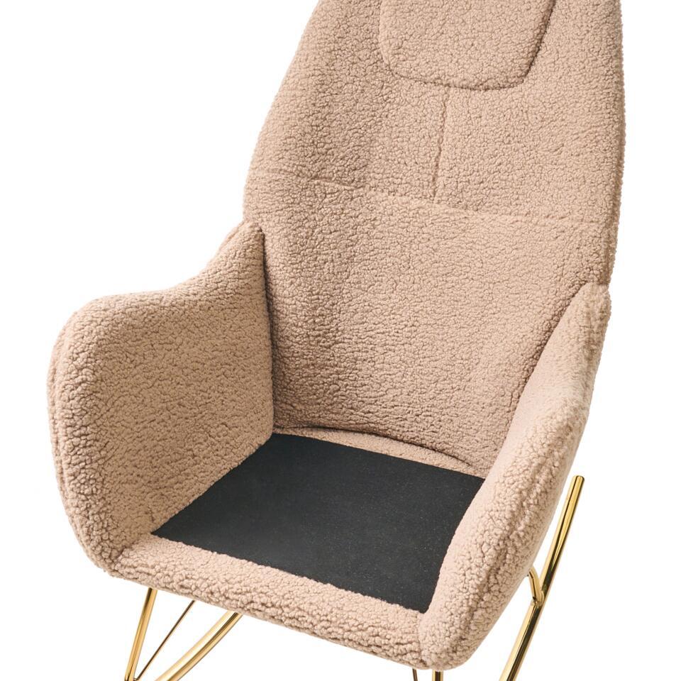  GULSELE - Schommelstoel - Beige - Bouclé