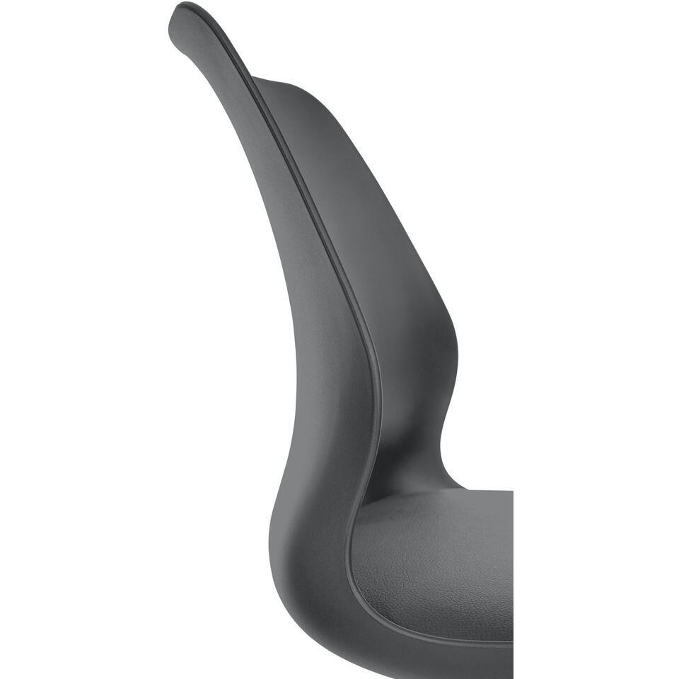  CLP Set Van 2 Barkruk Gilbert Chroom Frame - Kunststof - Grijs