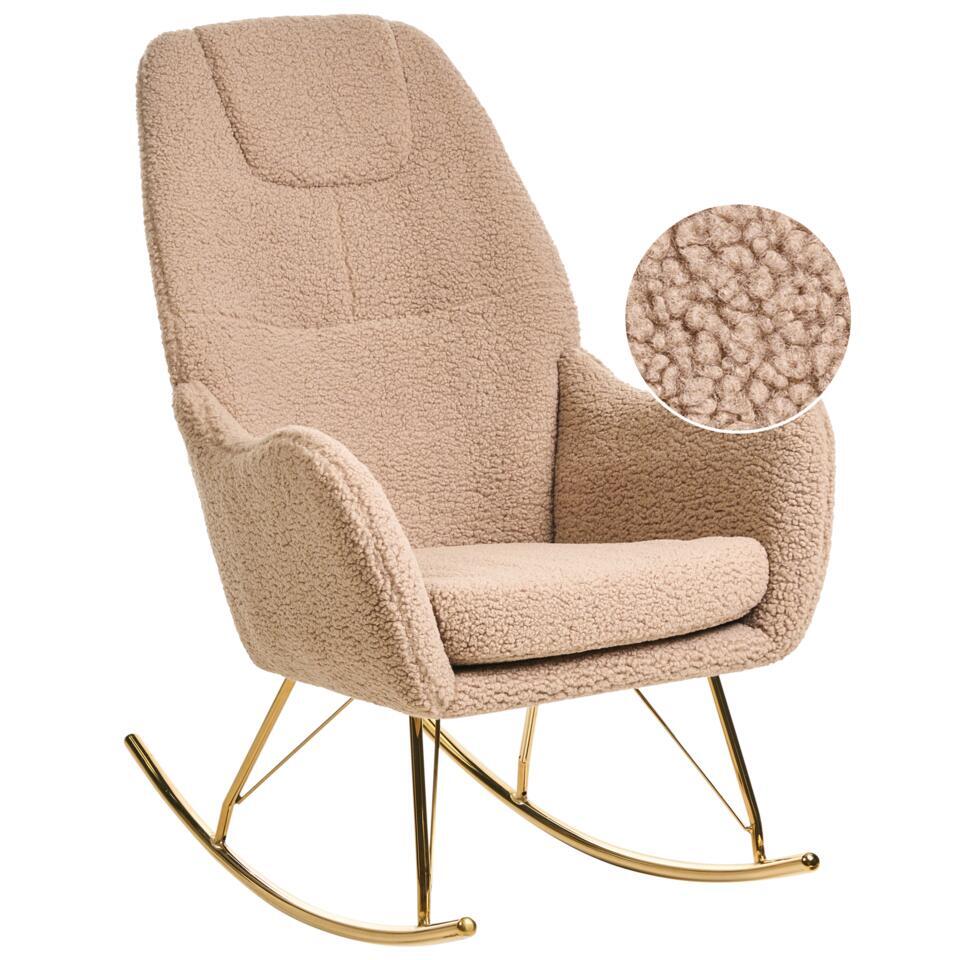 GULSELE - Schommelstoel - Beige - Bouclé