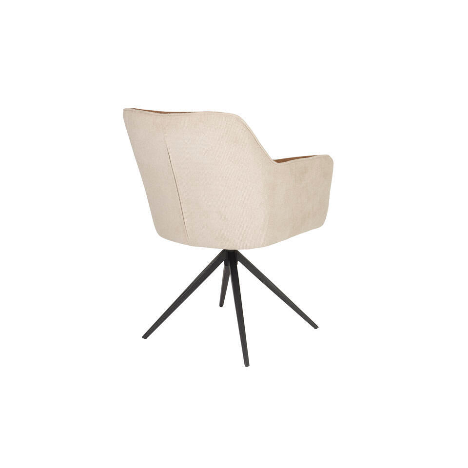  Housecraft Daley Eetkamerstoel Beige/Bruin - Set Van 2
