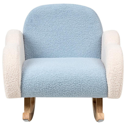  SKARE - Schommelstoel Voor Kinderen - Lichtblauw - Bouclé