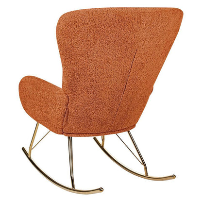  ANASET - Schommelstoel - Oranje - Bouclé
