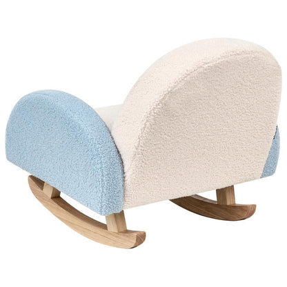  OMBO - Schommelstoel Voor Kinderen - Lichtblauw - Bouclé