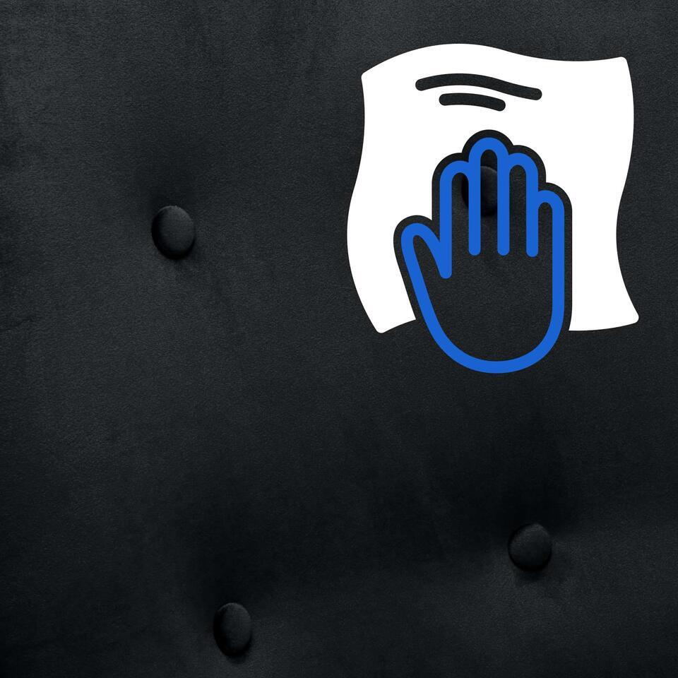  CLP Schommelstoel Sanka Fluweel - Zwart