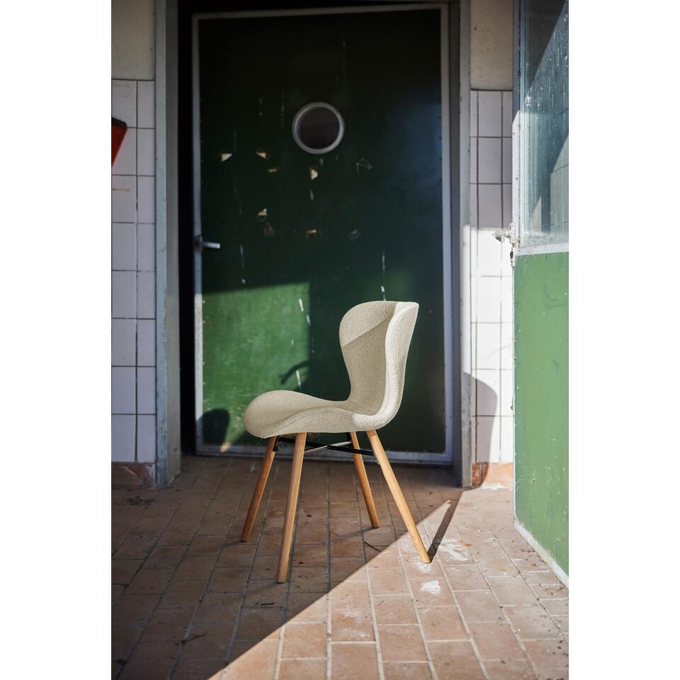  Eetkamerstoel Stof Créme - Zithoogte 46,5cm - Zaria - Set Van 2