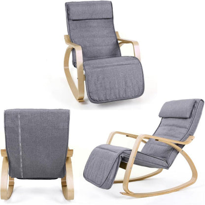  Parya Home Fauteuil Schommelstoel Grijs