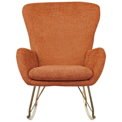  ANASET - Schommelstoel - Oranje - Bouclé