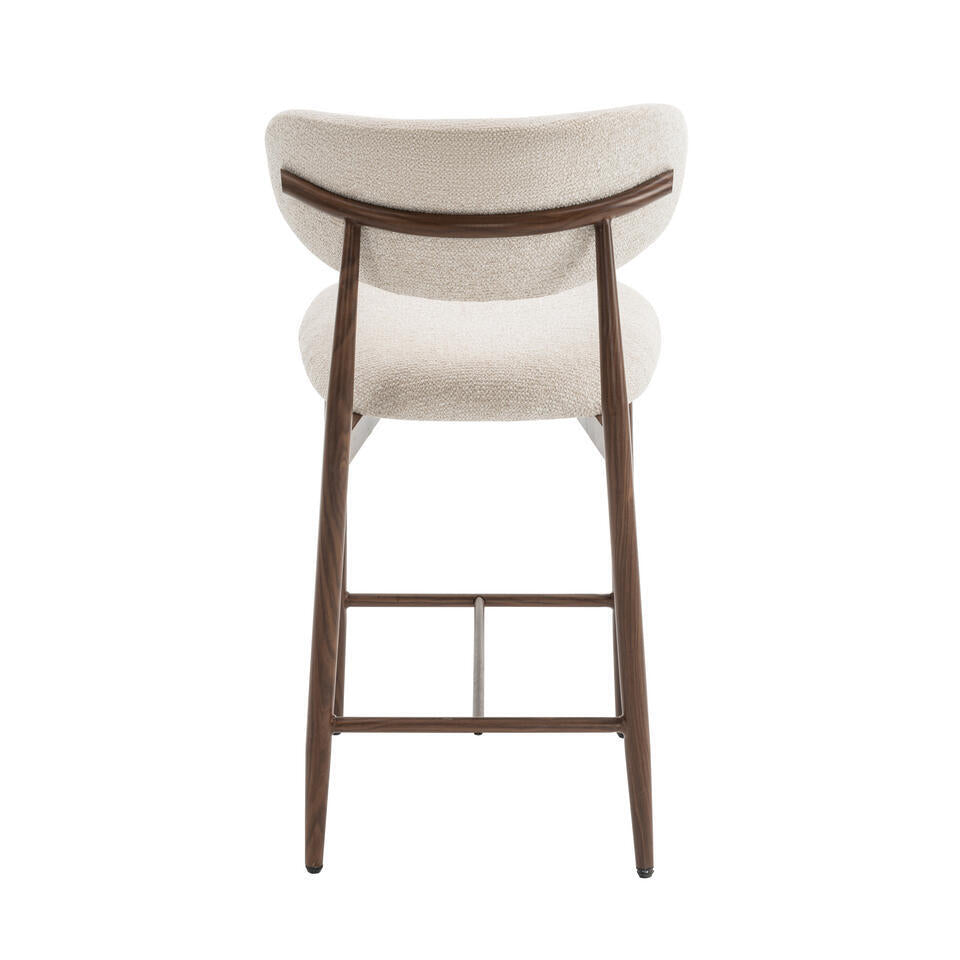  Furnihaus - Barkrukken Set Van 2 - Celia - Beige Walnoot