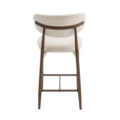  Furnihaus - Barkrukken Set Van 2 - Celia - Beige Walnoot