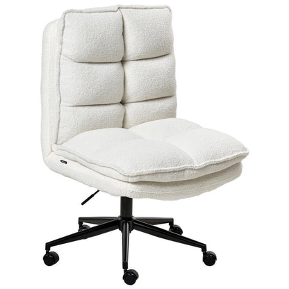  ADDISON - Bureaustoel - Wit - Bouclé