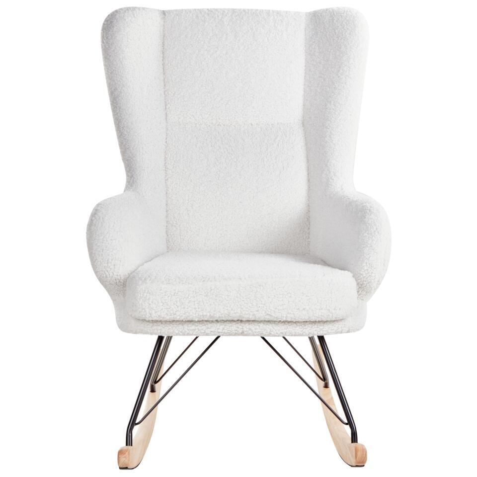  LUOMA - Schommelstoel - Off-white - Bouclé