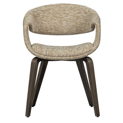  WOOOD Yossi Eetkamerstoelen Met Houten Bruinen Poot - Zand - Set Van 2