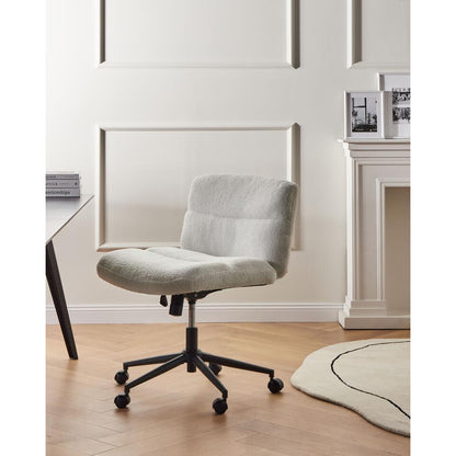  CATLIN - Bureaustoel - Wit - Bouclé