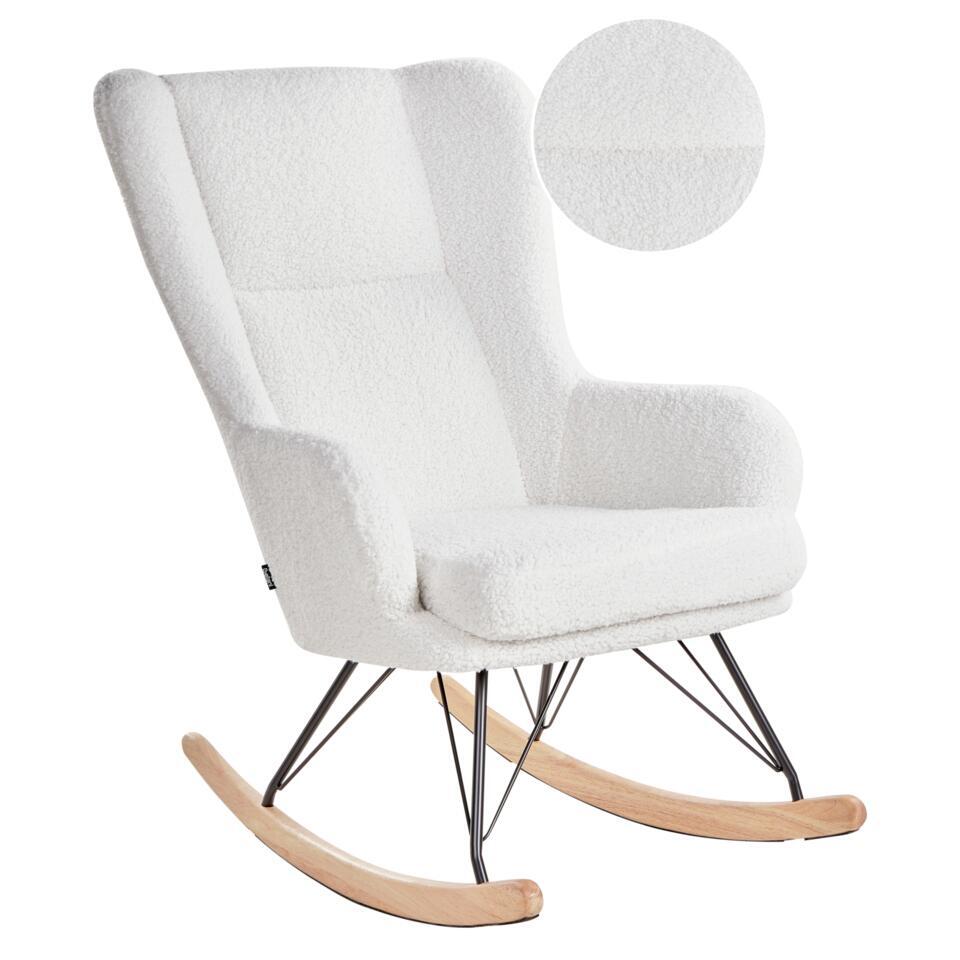  LUOMA - Schommelstoel - Off-white - Bouclé