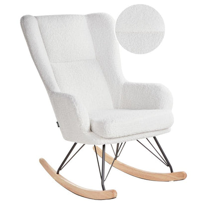  LUOMA - Schommelstoel - Off-white - Bouclé