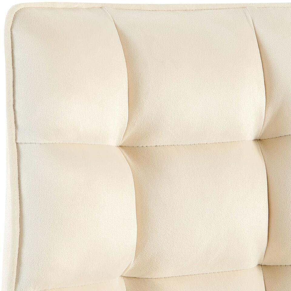  CLP Eetkamerstoel Saranda Zwart Frame - Fluweel - Creme