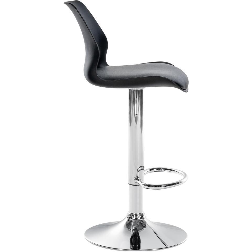  CLP Set Van 2 Barkruk Gilbert Chroom Frame - Kunststof - Zwart