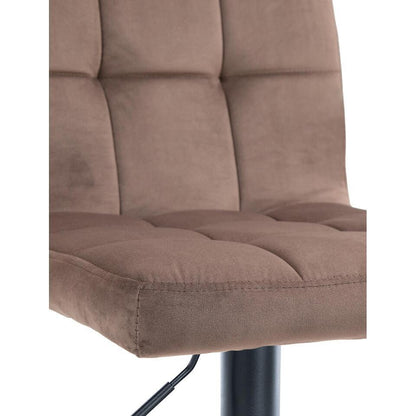  CLP Set Van 2 Barkruk Peru Zwart Frame - Fluweel - Bruin