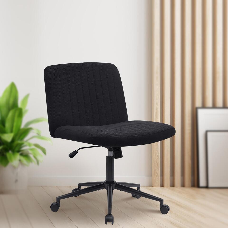  CLP Bureaustoel Kingman Zwart Frame - Stof - Zwart