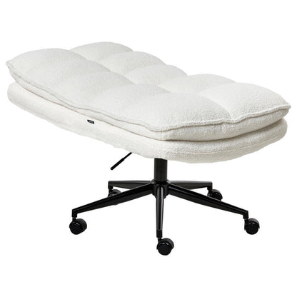 ADDISON - Bureaustoel - Wit - Bouclé