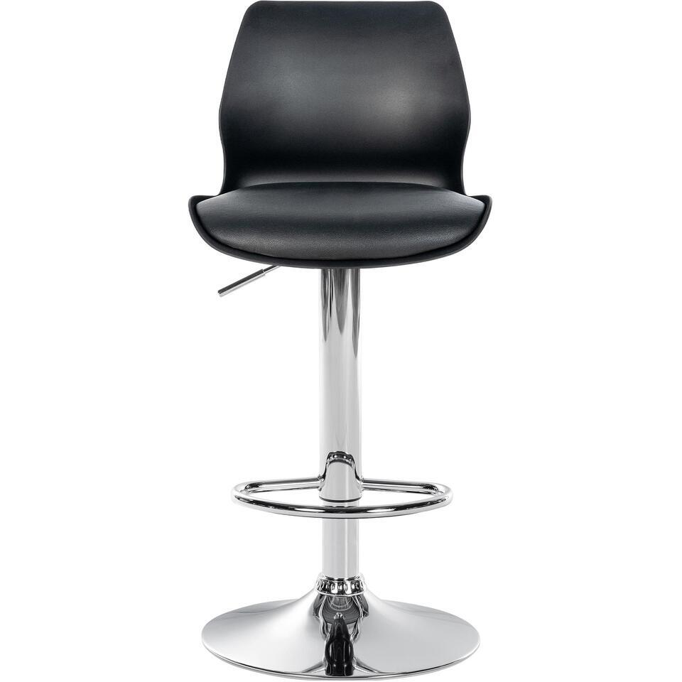  CLP Set Van 2 Barkruk Gilbert Chroom Frame - Kunststof - Zwart