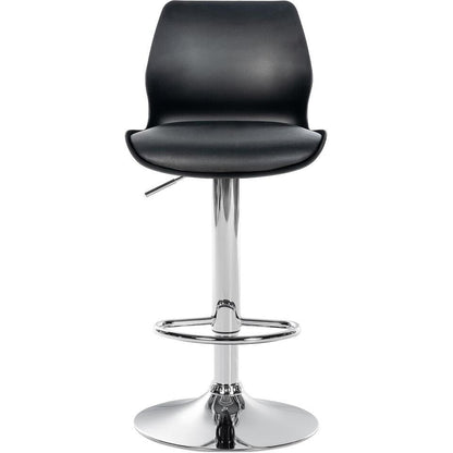  CLP Set Van 2 Barkruk Gilbert Chroom Frame - Kunststof - Zwart