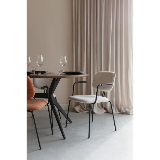  Housecraft Bouton Eetkamerstoel Met Armleuning Off White - Set Van 2