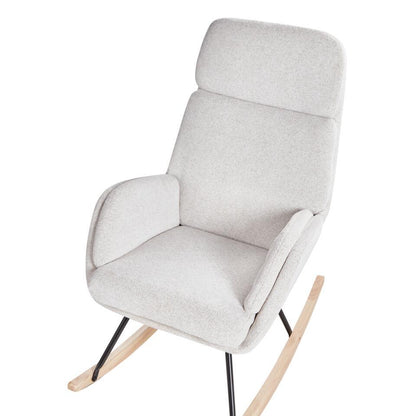  KVELIA - Schommelstoel - Wit - Polyester