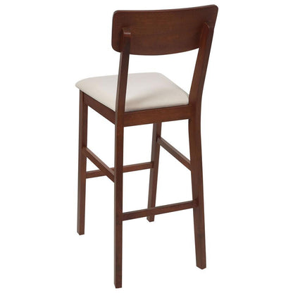  AMBLER - Barkruk Set Van 2 - Lichtbeige - Hout