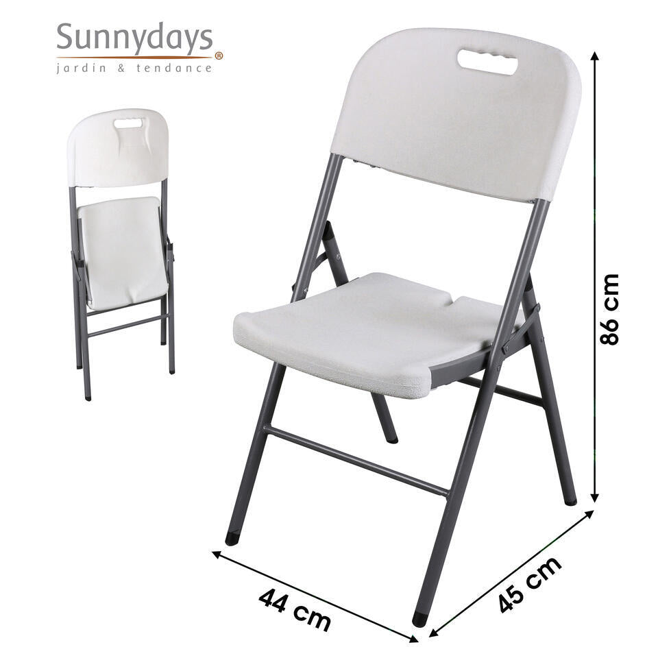 Merkloos Sunnydays Klapstoel - Met Pvc Zitting - 44 X 45 X 86 Cm - Metaal
