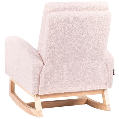  NORBY - Schommelstoel Voor Kinderen - Pastelroze - Bouclé