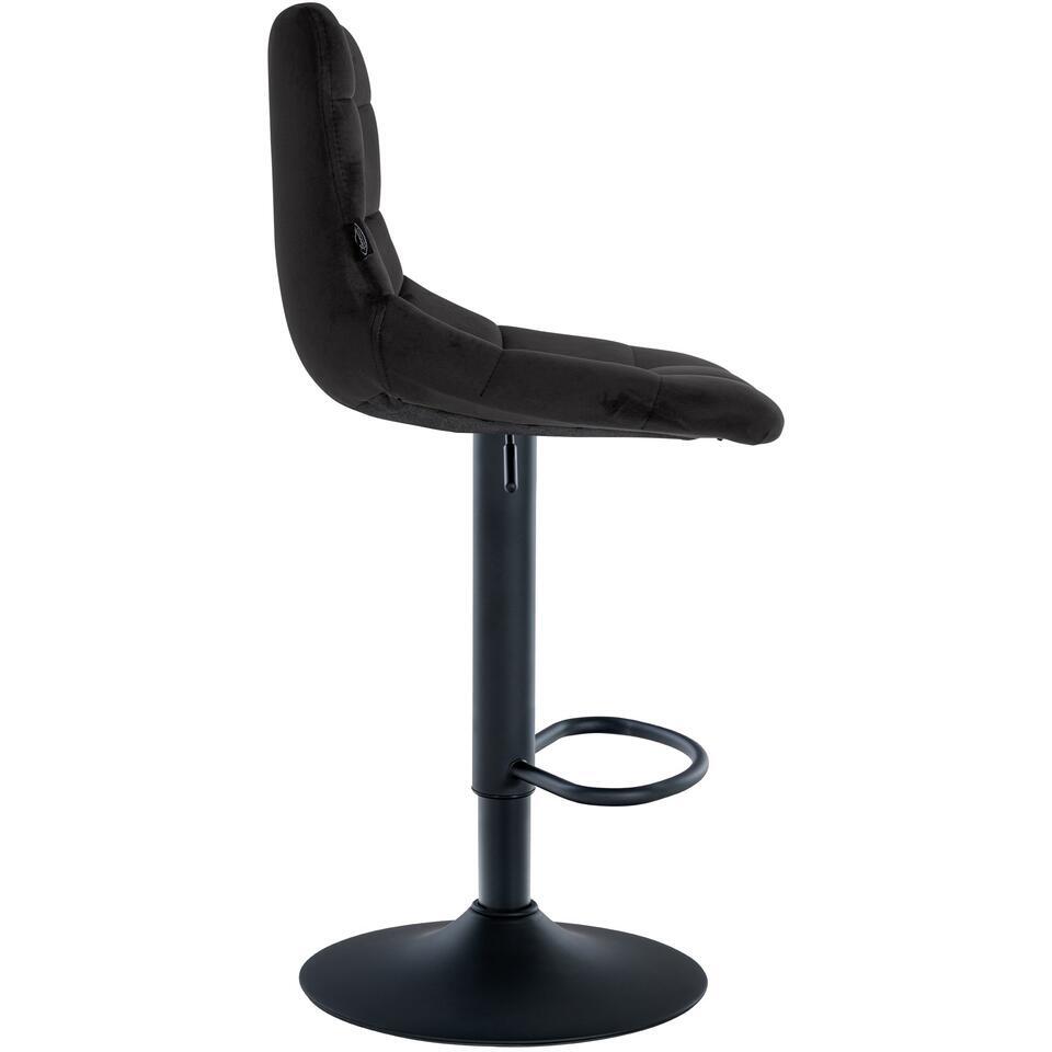  CLP Set Van 2 Barkruk Jerry Zwart Frame - Fluweel - Zwart