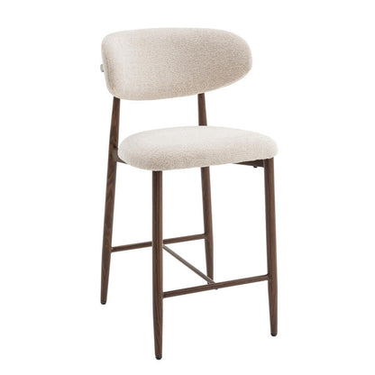 Furnihaus - Barkrukken Set Van 2 - Celia - Beige Walnoot
