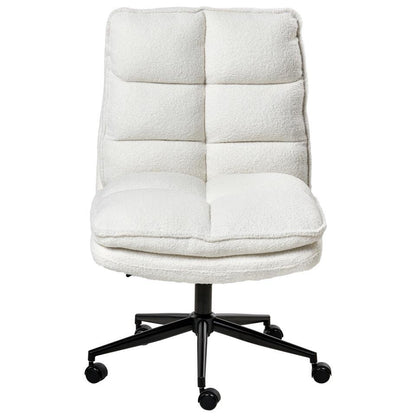  ADDISON - Bureaustoel - Wit - Bouclé