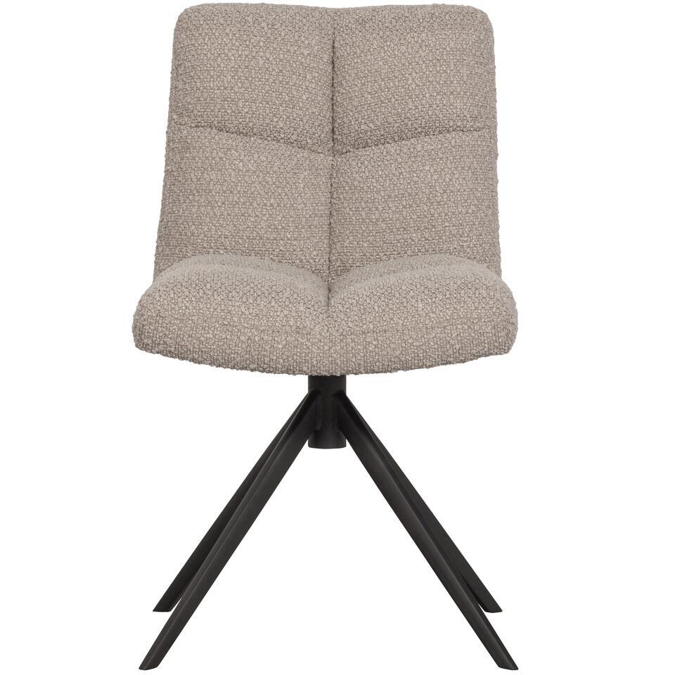  WOOOD Vinny Draaibare Eetkamerstoel - Bouclé - Zand - 80x48x45