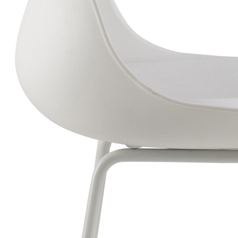  Barkruk Wit PU - Zithoogte 76cm - 43x49x94cm - Sithney - Set Van 2