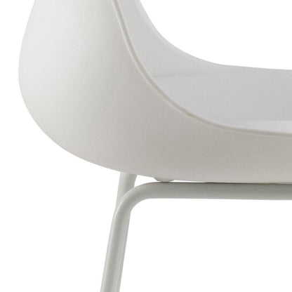  Barkruk Wit PU - Zithoogte 76cm - 43x49x94cm - Sithney - Set Van 2
