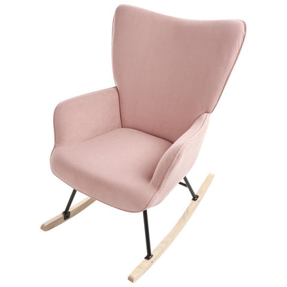  ARSET - Schommelstoel - Roze - Bouclé