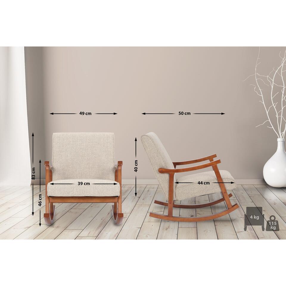  CLP Schommelstoel Morelia Stof - Creme