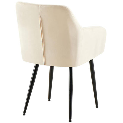  CLP Eetkamerstoel Monett Fluweel - Creme