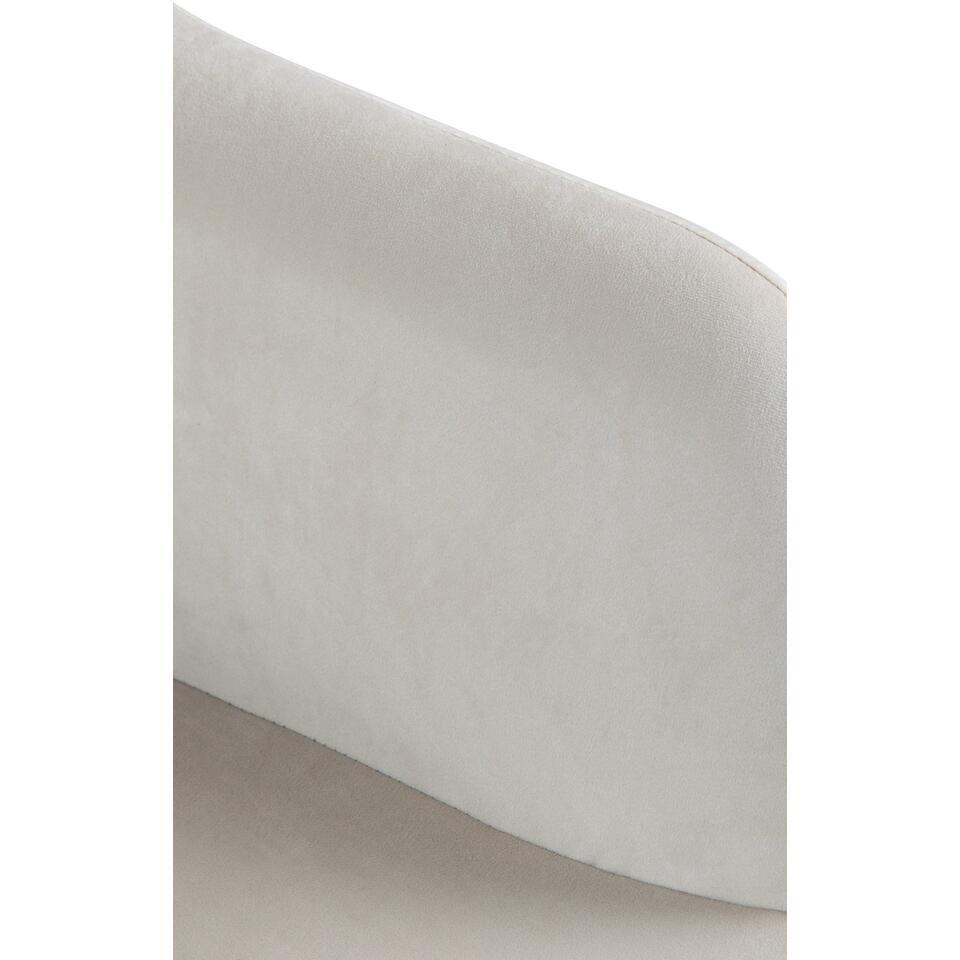  CLP Barkruk Natoma Zwart Frame - Fluweel - Creme