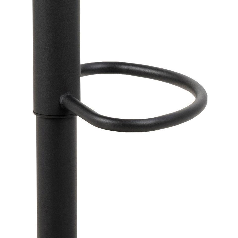  Barkruk Grijs Stof - 45,5x51x116cm - Henriëtte - Set Van 2