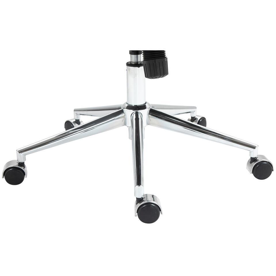  CLP Bureaustoel Oakland Chroom Frame - Echt Leer - Bruin