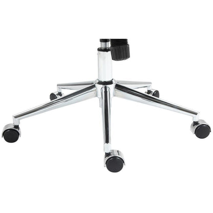  CLP Bureaustoel Oakland Chroom Frame - Echt Leer - Bruin