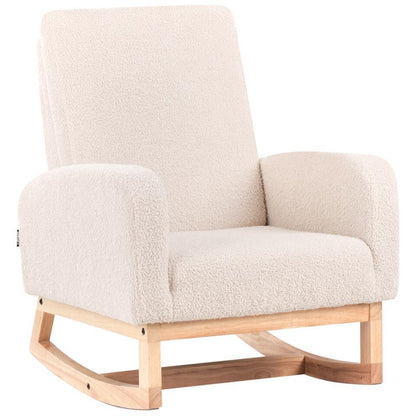  NORBY - Schommelstoel Voor Kinderen - Lichtbeige - Bouclé