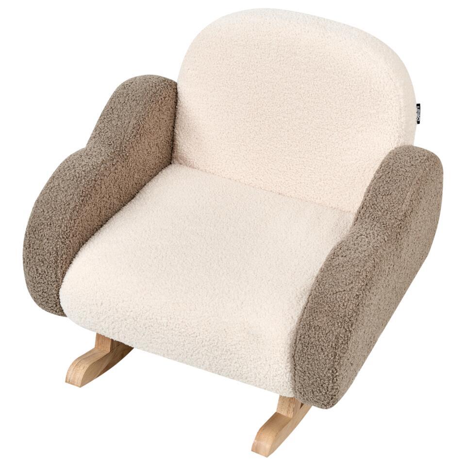  SKARE - Schommelstoel Voor Kinderen - Beige - Bouclé