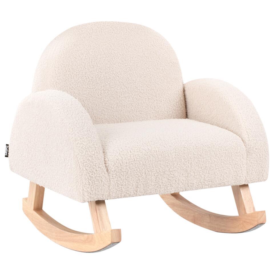  HUG - Schommelstoel Voor Kinderen - Lichtbeige - Bouclé