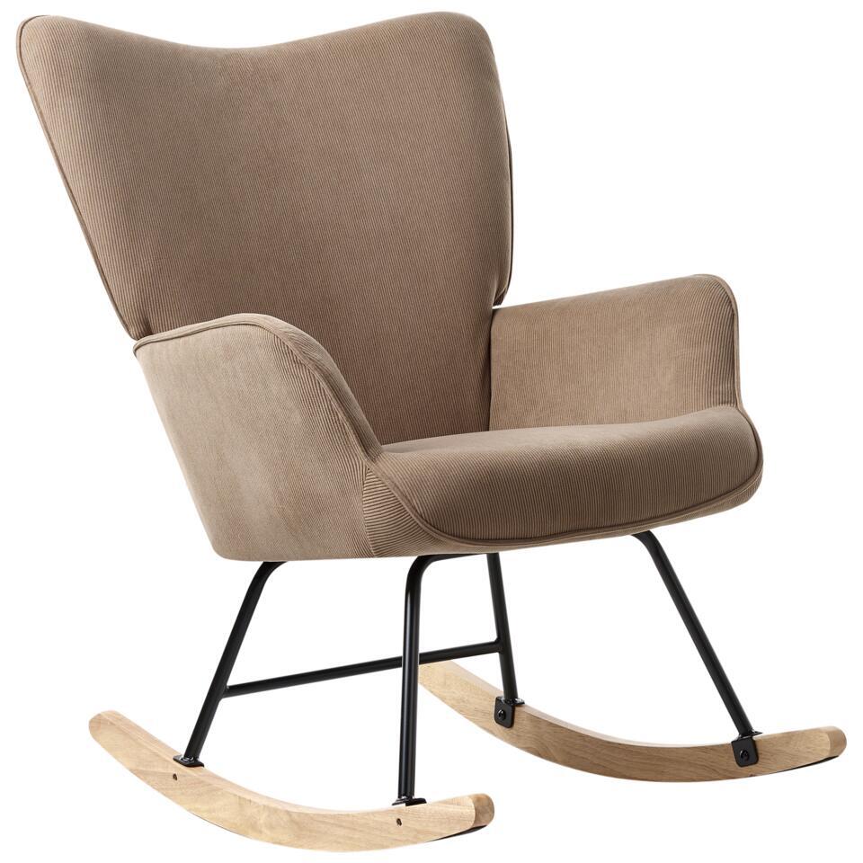  ARSET - Schommelstoel - Taupe - Bouclé