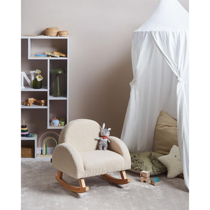  HUG - Schommelstoel Voor Kinderen - Lichtbeige - Bouclé