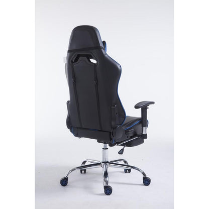  CLP Bureaustoel Limit Zwart Frame - Kunstleer - Zwart/blauw